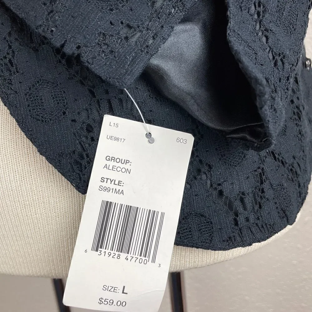 NWT Luciano Dante Black Cropped Dress Jacket L